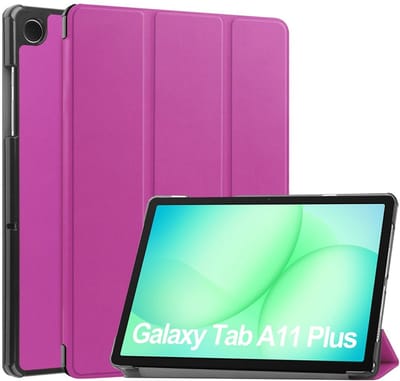 Coverup Tablethoes geschikt voor Samsung Galaxy Tab A11 Plus Hoesje - Tri-Fold Book Case met Wake/Sleep - Paars