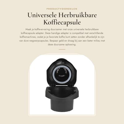 Dailygoods - Universele Herbruikbare Koffiecapsule Adapter voor Koffiemachines - Duurzaam en Eenvoudig Schoon te Maken