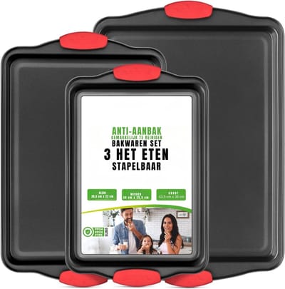 REN® Ovenplaat - Overbakplaat - Ovenrooster - Zwart - 43cm x 30cm x 2cm