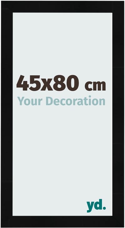 Your Decoration - Fotolijst 45x80 cm - MDF - Zwart Hoogglans - Pisa