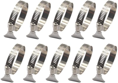 Dailygoods - Verstelbare Duim Schroef Sleutel Slangklemmen 304 - 10 Stuks 18-32mm