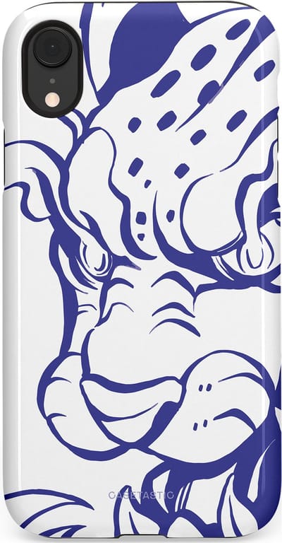 Casetastic Hoesje Geschikt voor Apple iPhone Xr - Stijlvolle Beschermende Duo-layer Case - Blauwe Panter Hoofd