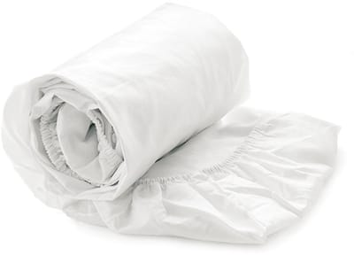 Heckettlane Hoeslaken Elementi - Onderlaken 1 persoons - 90x200 cm - 100% Katoen-Satijn - Wit