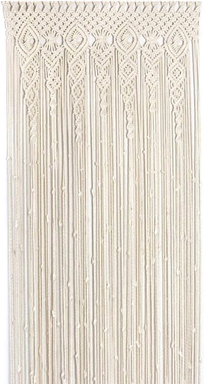 Dailygoods - Koordgordijn - Wandbehang - Boho - 100 x 200 cm - Kunstdecoratie - Voor Deuren en Ramen - Katoendraad