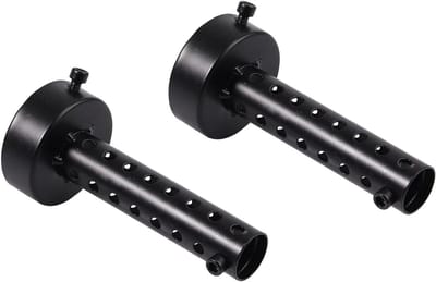 2 Stuks 60mm Universele Motoruitlaat Demper met Afneembare DB Killer - Zwart Achteruitlaat Geluidsdemper voor Motoren