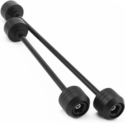 Motorcycle Valbeveiliging - Valdoppen Motor - Motor Beschermen - Aluminium POM - Voor en Achter - Zwart