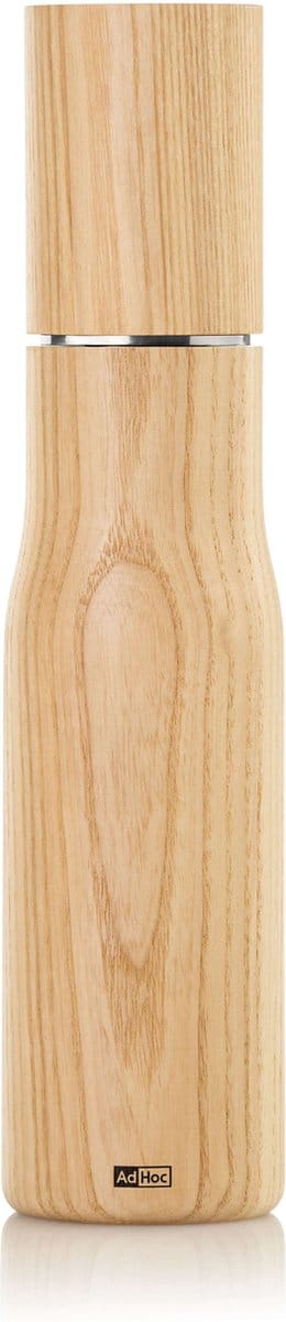 AdHoc Levo Peper- of Zoutmolen 27 cm – Handmatig – XXL – CeraCutXL® Keramiek – Licht Essenhout