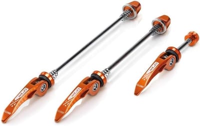 Fiets Snelspanner - Wiel Bevestiging - Fiets Onderhoud - Staal Aluminium Materiaal - 27.99 cm Lengte - Oranje