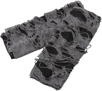 1 Paar Halloween Vingerloze Handschoenen met Spinnenweb en Kant - Zwarte Punk Handschoenen voor Kostuumaccessoires op Halloween Feest