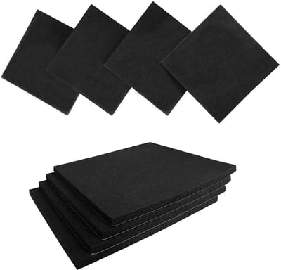 8x Zelfklevend Schuimrubber Plaat Zwart - Sluitcel Schuim - 0,6 cm Dikte - Trillingsdempend & Isolerend