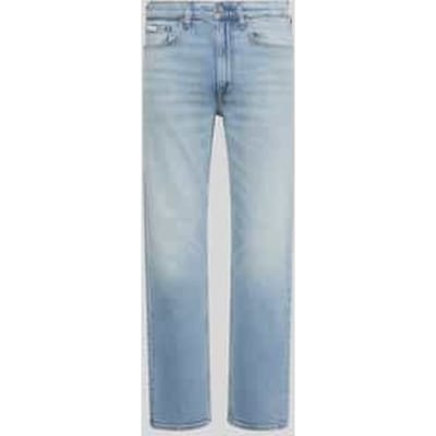 straight fit jeans van katoenmix