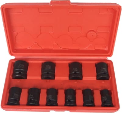 Impact Socket Set 1/2-inch - 10 Stuks Chroom-Vanadium Staal