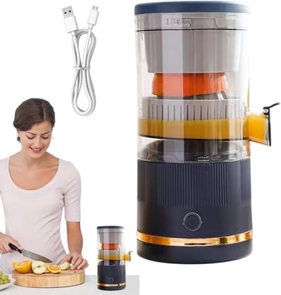 Elektrische Citruspers - Sapcentrifuge Automatisch - Vers Sap Maken - Automatische Vruchten Scheiding - 23.7 cm Hoog - Blauw
