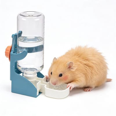 carmdering - Vogelvoederstation - Vogel Drinkers - Hangend Voederhuisje - 500 ml, transparant, PS+PP - Grote capaciteit, eenvoudig te installeren - Voor vogels, hamsters, eekhoorns - Blauw