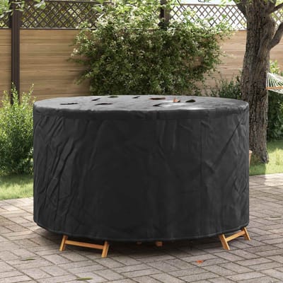 vidaXL - Meubelbescherming - 157 - x - 157 - x - 71 - cm - 210D - Oxford - stof - Rond - Zwart