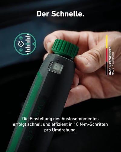 Momentsleutel 40-200 Nm | 1/2 inch omschakelratel met 60 tanden | QuickSelect snelverstelling | met kalibratiecertificaat | Made in Germany