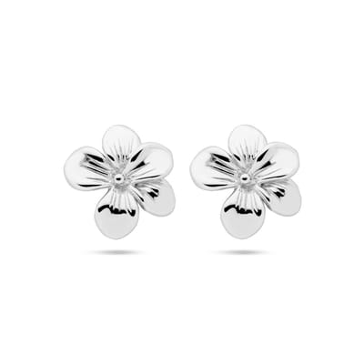 Zilver Gerhodineerd Oorknoppen Viooltje 1336352