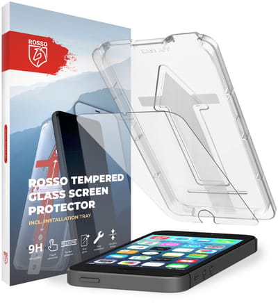 Rosso Screen Protector Geschikt voor Apple iPhone SE / 5 / 5S | Gehard Glas | Case Friendly | Met Installatietray | Eenvoudige montage