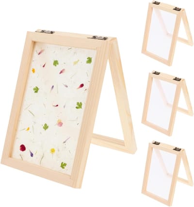 3-delige DIY Papierproductie Set met Zeef voor Gerecycled Papier Knutselen - Duurzame Tools voor Jongens, Meisjes en Milieu Educatie