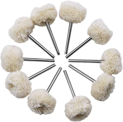 10-delige Polijstwielen Set voor Dremel, Schuuraccessoires voor Metaal en Glas, 3mm Shank Buffing Balls voor Juwelen Polijsten
