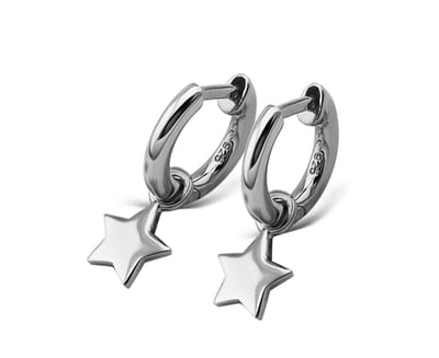 Oorringen met Ster hanger Zilver JE011S
