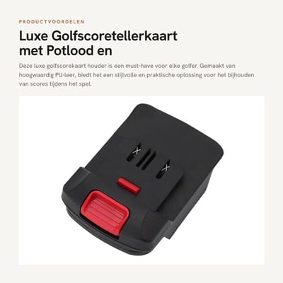 Dailygoods- Golfscoreteller Luxe - Golfscorekaarthouder - PU-leer - Lichtgewicht - Draagbaar - Inclusief Houten Potlood - Golfaccessoires