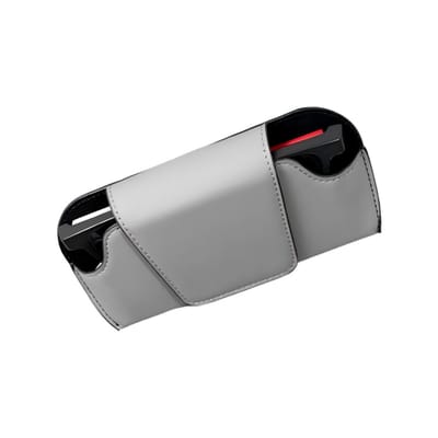 Geschikt voor de meeste auto's – Zonnebrilhouder – Magnetisch ontwerp – Biedt plaats aan zonnebrillen, pasjes, bonnetjes, enz. – Accessoire voor zonneklep – Duurzame brillenkoker – Grijs