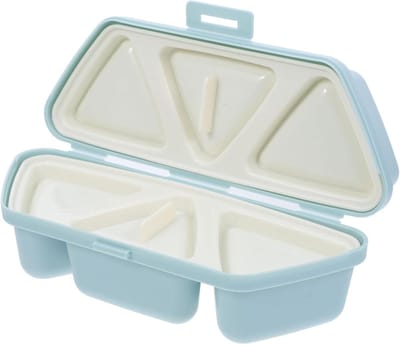 longziming -Onigiri Rijstvorm – Lichtgewicht en Opvouwbare Sushi- en Rijstbal Maker met Rasterdesign – BPA-vrije Kompakte Vorm voor Bento, Picknick en Dagelijks Gebruik – Hemelsblauw