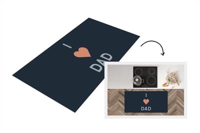 Keukenloper - Loper keuken - Vader cadeautje - Vaderdag - Quote - I love dad - Spreuken - 120x60 cm - Keukenloper vinyl