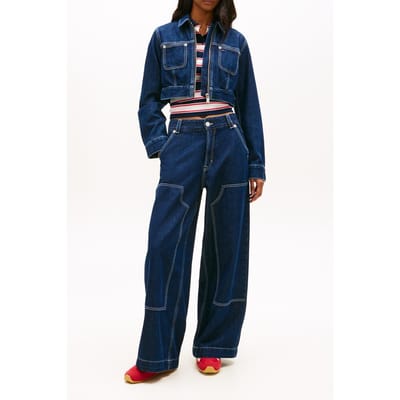 Tommy Hilfiger Zip Through Jacket Denim Dark Größe: XS | Jeansjacken Outlet | Damen | Blau