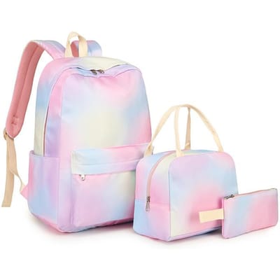 3 stuks/set Regenboog Print Schooltassen Rugzakken Schooltas Mode Kinderen Leuke Rugzak Voor Kinderen Meisjes Schooltas Student