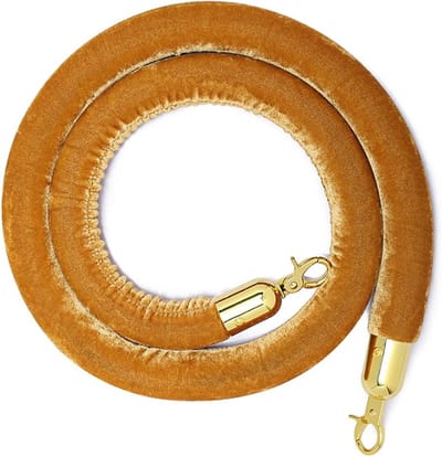 Fluwelen Touw - Barrièretouw - Evenementen Beheer - Met Metalen Haken - 300 cm Lengte - Abrikoos Rood