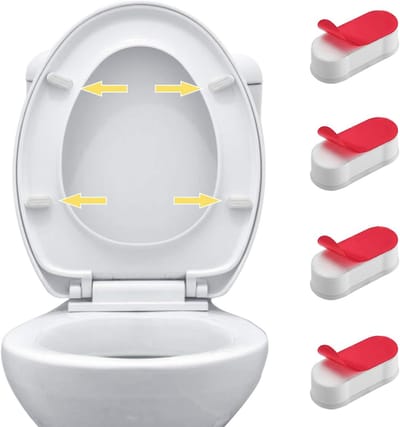 Toilet Seat Bumper Kit - Kleef Bumpers Bidet - Dempen & Stabiliseren - Voor Toiletten - Sterk ABS+TPE - Universeel Ovaal - Wit - 4 stuks