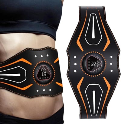 Spierstimulator - Buiktrainer Riem - Thuis Fitness - Digitaal Display - 118 cm - Zwart