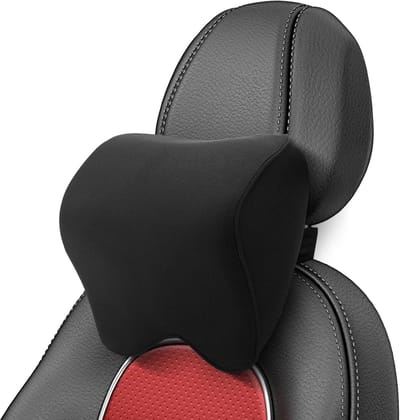 Zacht en Ademend Auto Hoofdkussen met Verstelbare Band en Afneembare Hoes - Ergonomisch Neksteun Kussen voor Comfort tijdens Autoritten
