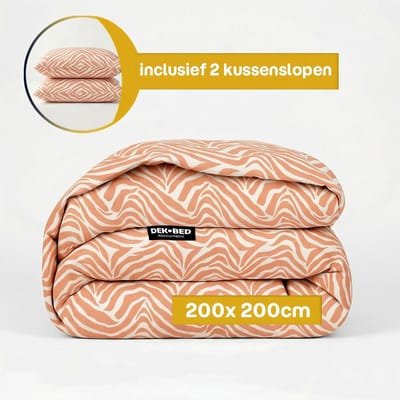 Dekbed-Discounter - EazySleep Dekbed Zonder Overtrek 200 x 200 cm - Inclusief 2 kussenslopen - Wasbaar op 40 graden - Verkoelend dekbed - Zebra Roze