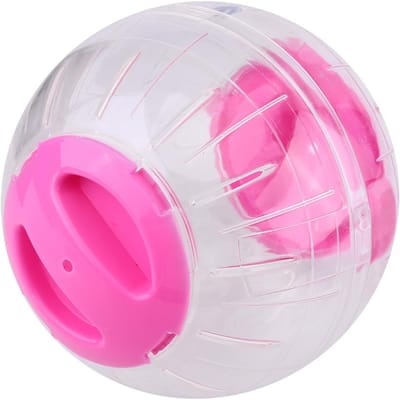 3 Kleuren 12cm Nieuwe Mode Plastic Kleine Huisdier Hamster Gerbil Speelgoed Rennen Activiteit Oefening Bal Roze roze