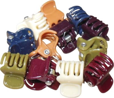 Haarklemmetjes mini bruin-creme-groen-rood-blauw. - Herfst - Herfstkleuren