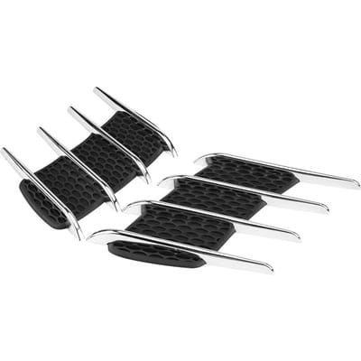 Paar Auto Exterieur Motorkap Zijkant Luchtinlaat Stroomopening Haaienkieuwen Uitlaat Decoratieve Sierstrip Sticker black