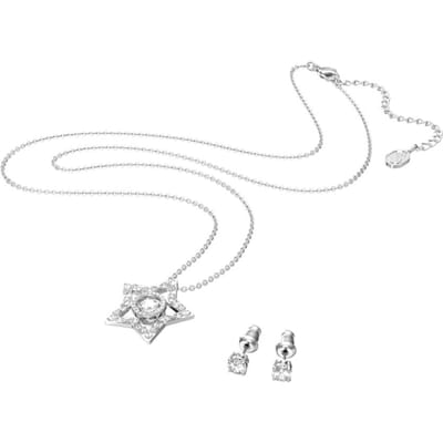 Swarovski Stella Veelzijdig Trendy Rhodium-Vergulde Imitatiekristal Ketting Damesketting 5622729 Box (Random Color) white