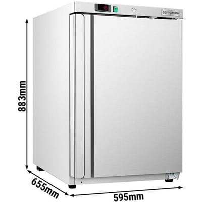 GGM Gastro Mini Lagertiefkühlschrank Edelstahl ECO - 200 Liter - mit 1 Tür - Innenseite der Tür aus Kunststoff