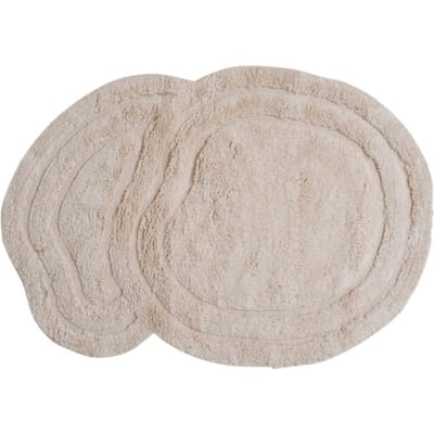 Badmat Zayn - Beige 60 x 80 cm - Organische Katoenen Badmat met Antislip