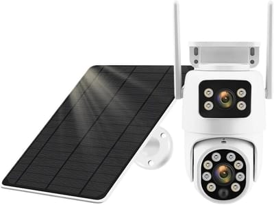 Buiten Camera - Beveiligingscamera Systeem - Huis Beveiligen - 4G Sim Connectiviteit - 2MP 5X Zoom - Zwart