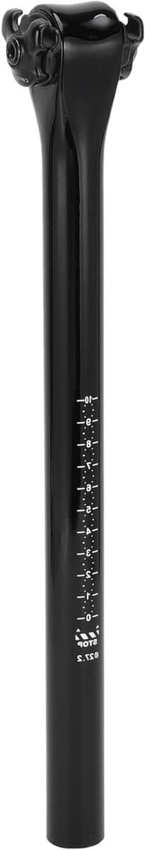 Lichtgewicht Fietszadelpen van Koolstofvezel, 27,2 x 350 mm, Glanzend Zwart, Ideaal voor Fietsen en Racefietsen