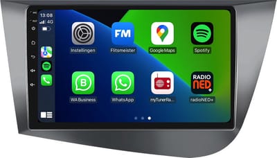 Carplay autoradio voor Seat Leon | 2005 t/m 2012 | Android 13 | Draadloos Apple Carplay & Android Auto | 2GB + 32GB | 8-Core processor | Davilon | 2025 model | 2005 2006 2007 2008 2009 2010 2011 2012| Bluetooth & Wifi