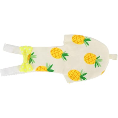 Huisdier Vogel Schattige Luierkleding Wasbare Luier Urine Luiers Vluchtpak voor Mini PapegaaiL ananas L white