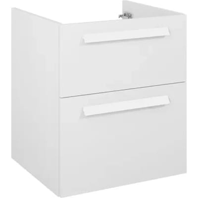 Elita Wastafelonderkast Ness 50cm - Hoogglans Wit - Met 2 Lades