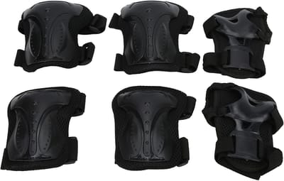Beschermende Uitrusting - Veiligheidsset Sport - Actieve Buitenactiviteiten - Volledige Gewrichtsbescherming - 6 Delig - Zwart