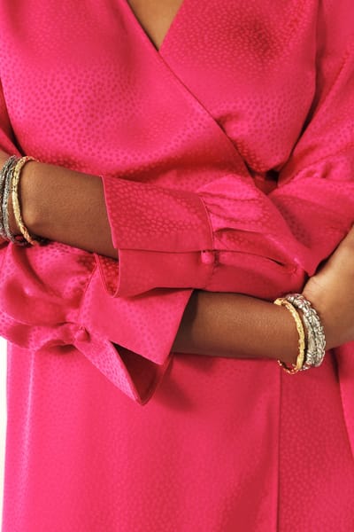 BA&SH Mid-length Dress Fuschia Maat: S | Midi Jurken Outlet | Dames | Roze
