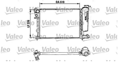 Radiator Motorkoeling - Auto Koeler - Motor Koelen - Met Compensatie Reservoir - 378 mm Breed - Zilver